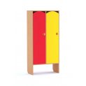 ШКАФ С НИШЕЙ ПОД СКАМЬЮ 2-СЕКЦИОННЫЙ МАЛЫЙ (ЦВЕТНОЙ ФАСАД)